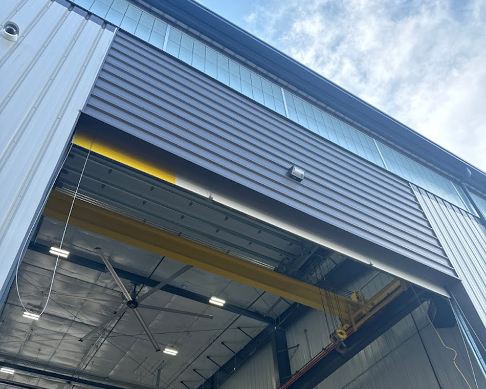 Commercial overhead door repair at local business