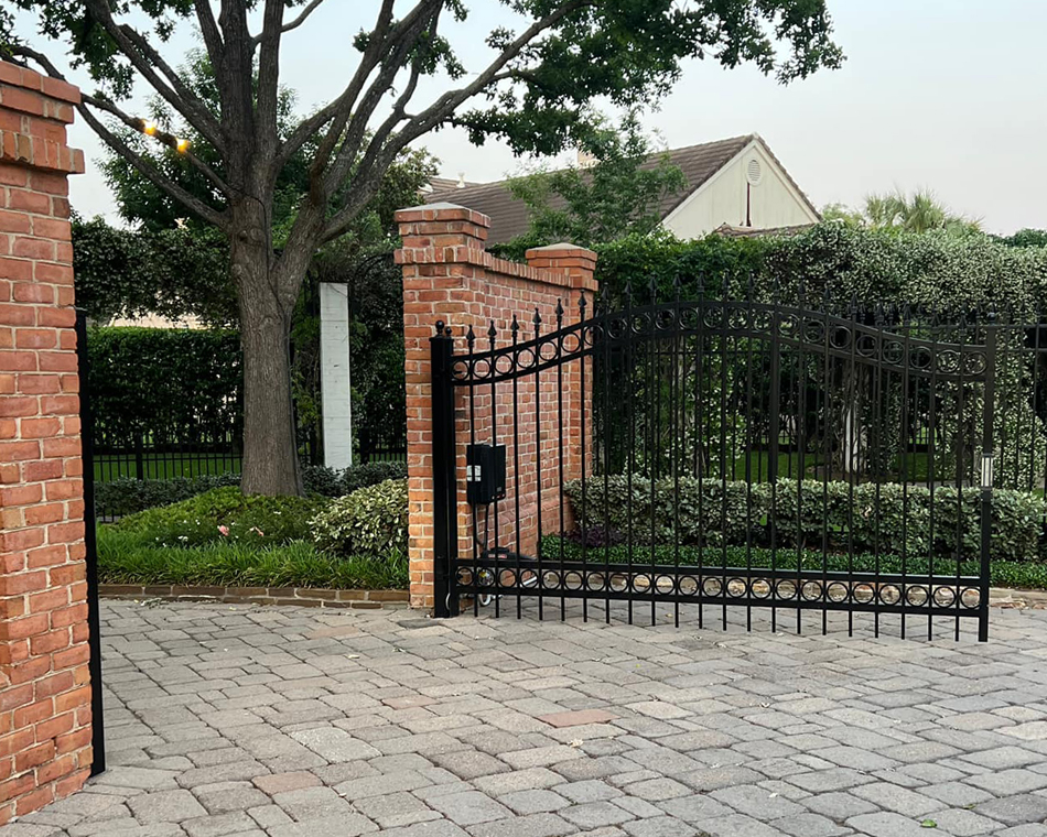 Automatic gate installation with security features
