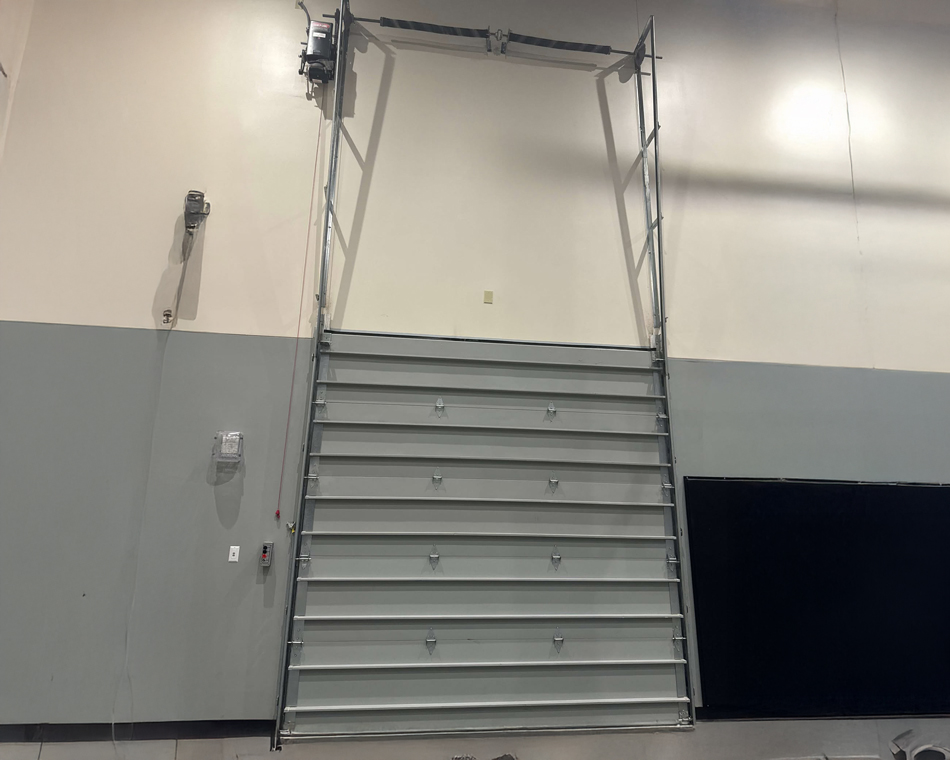 High-speed commercial door installation for warehouse